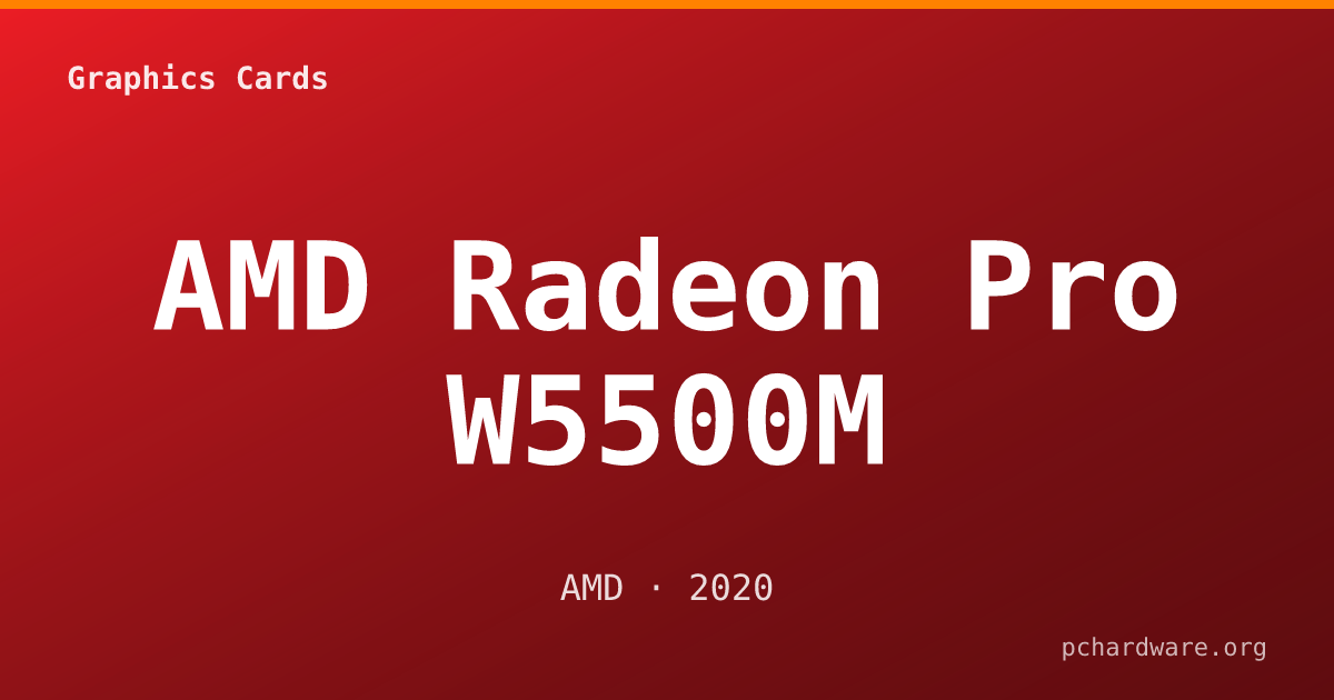 AMD Radeon Pro W5500M card