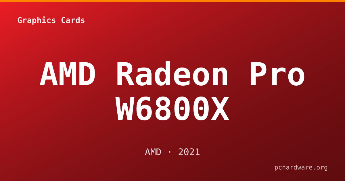 AMD Radeon Pro W6800X card