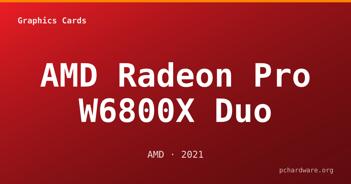 AMD Radeon Pro W6800X Duo card