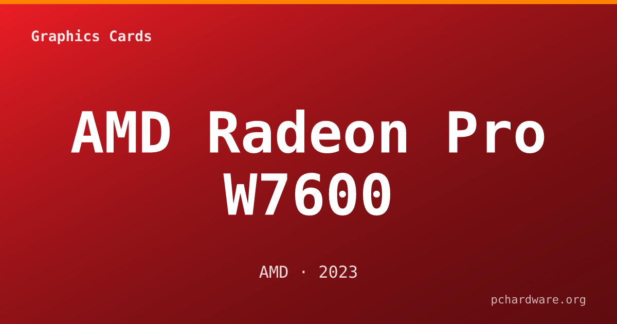 AMD Radeon Pro W7600 card