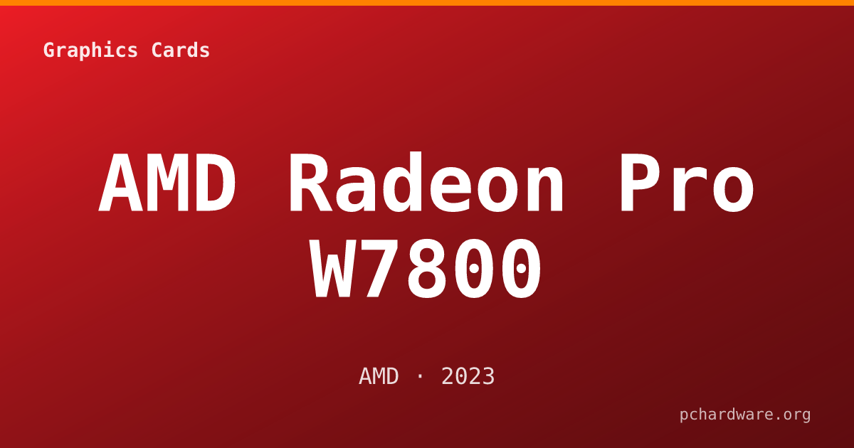 AMD Radeon Pro W7800 card