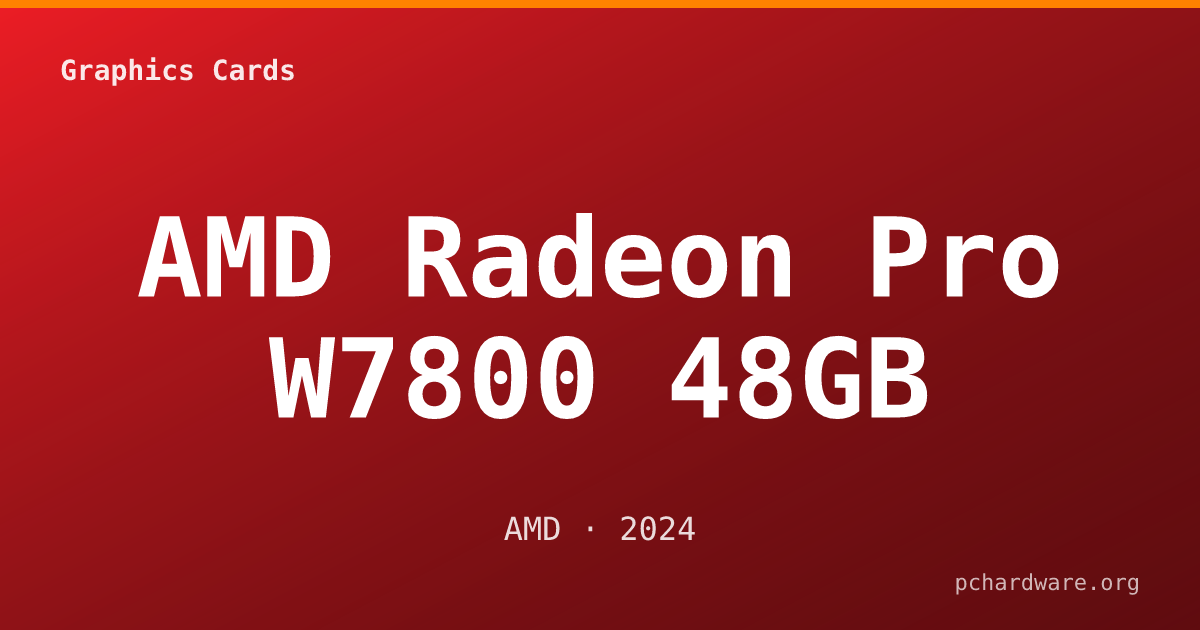 AMD Radeon Pro W7800 48GB card