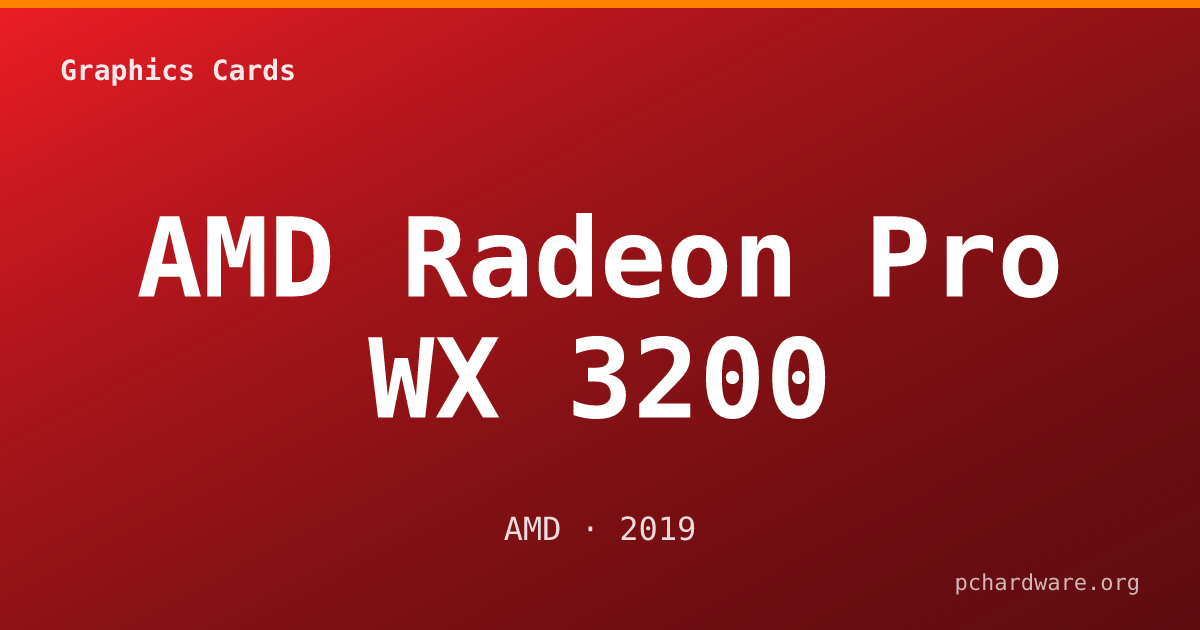 AMD Radeon Pro WX 3200 card
