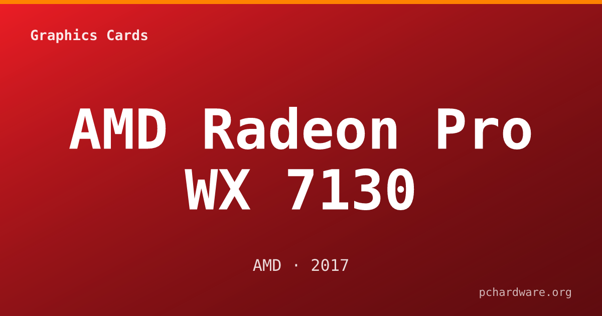 AMD Radeon Pro WX 7130 card
