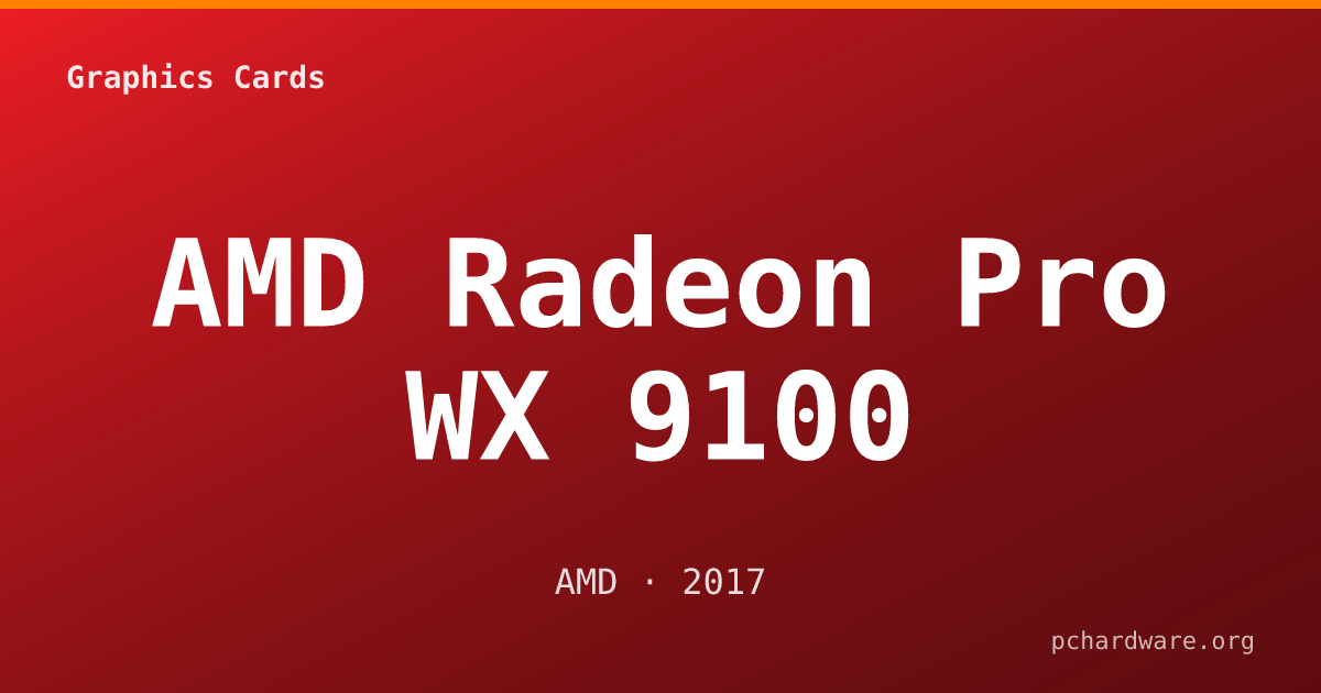 AMD Radeon Pro WX 9100 card