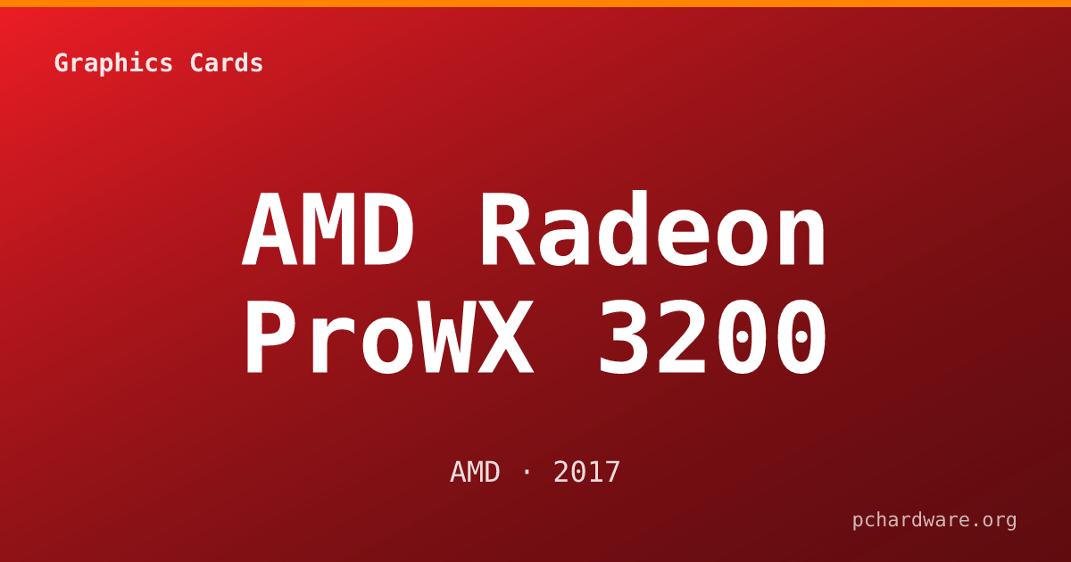 AMD Radeon ProWX 3200 card