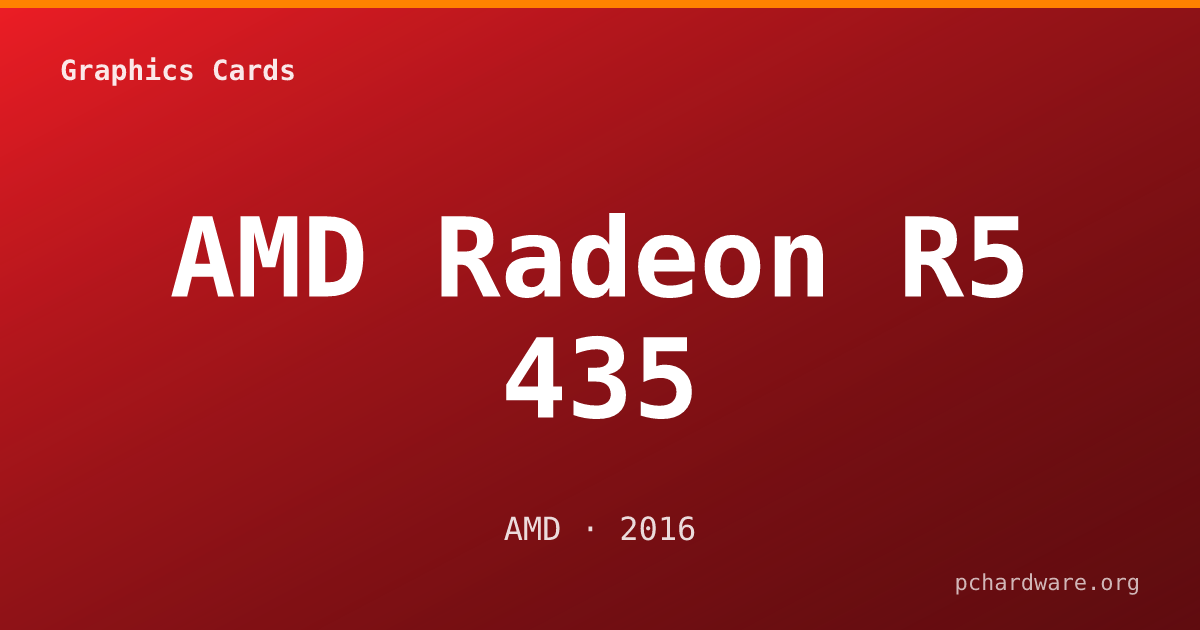 AMD Radeon R5 435 card