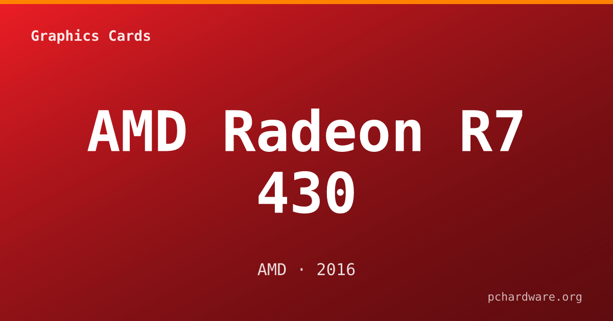AMD Radeon R7 430 card