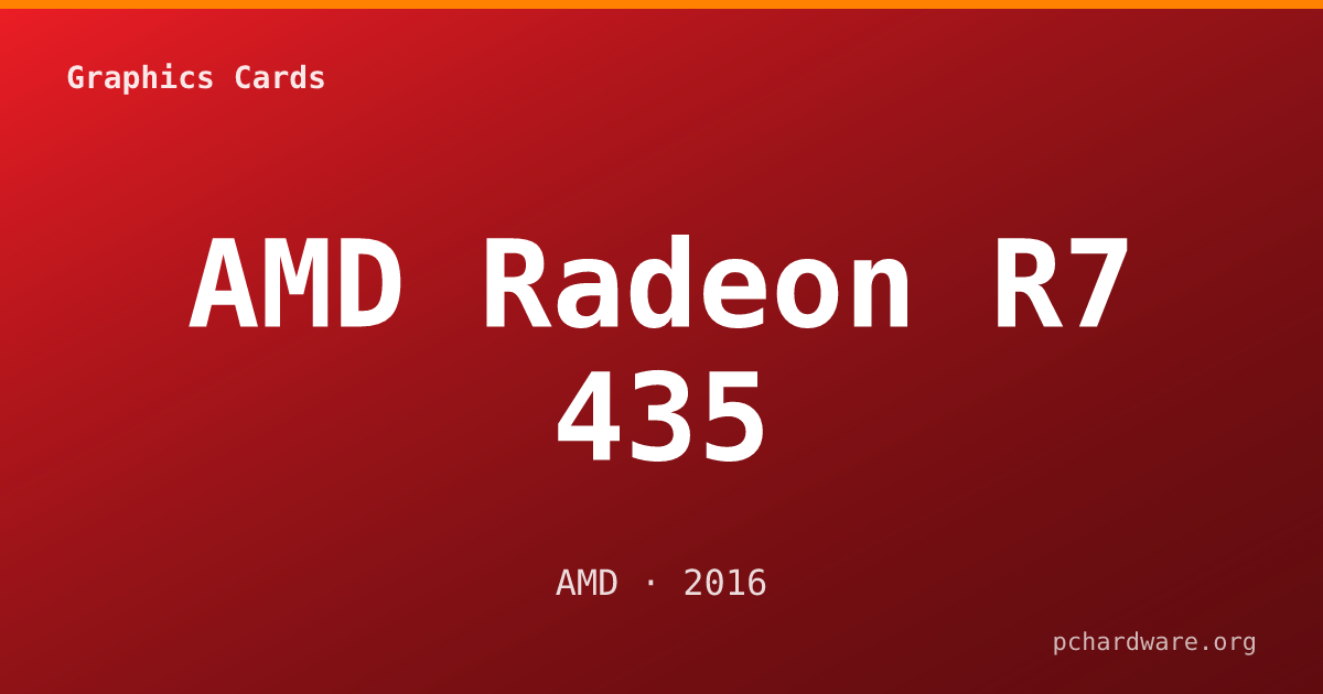 AMD Radeon R7 435 card