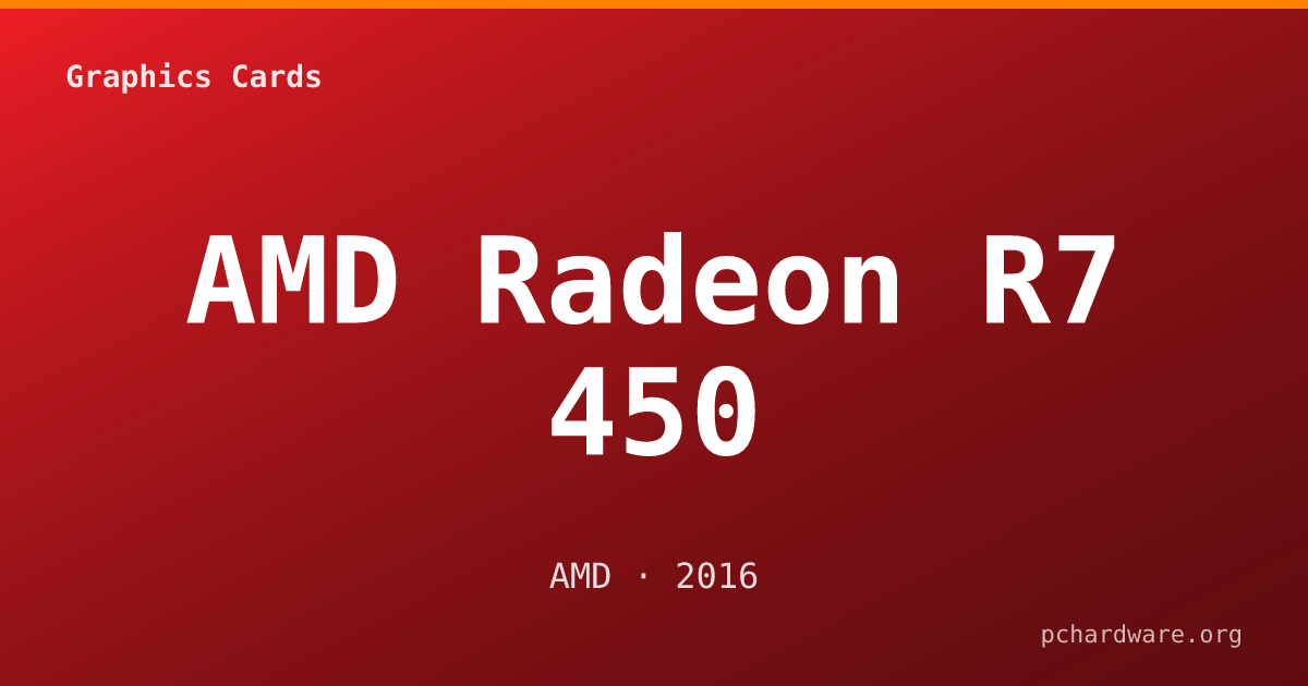 AMD Radeon R7 450 card
