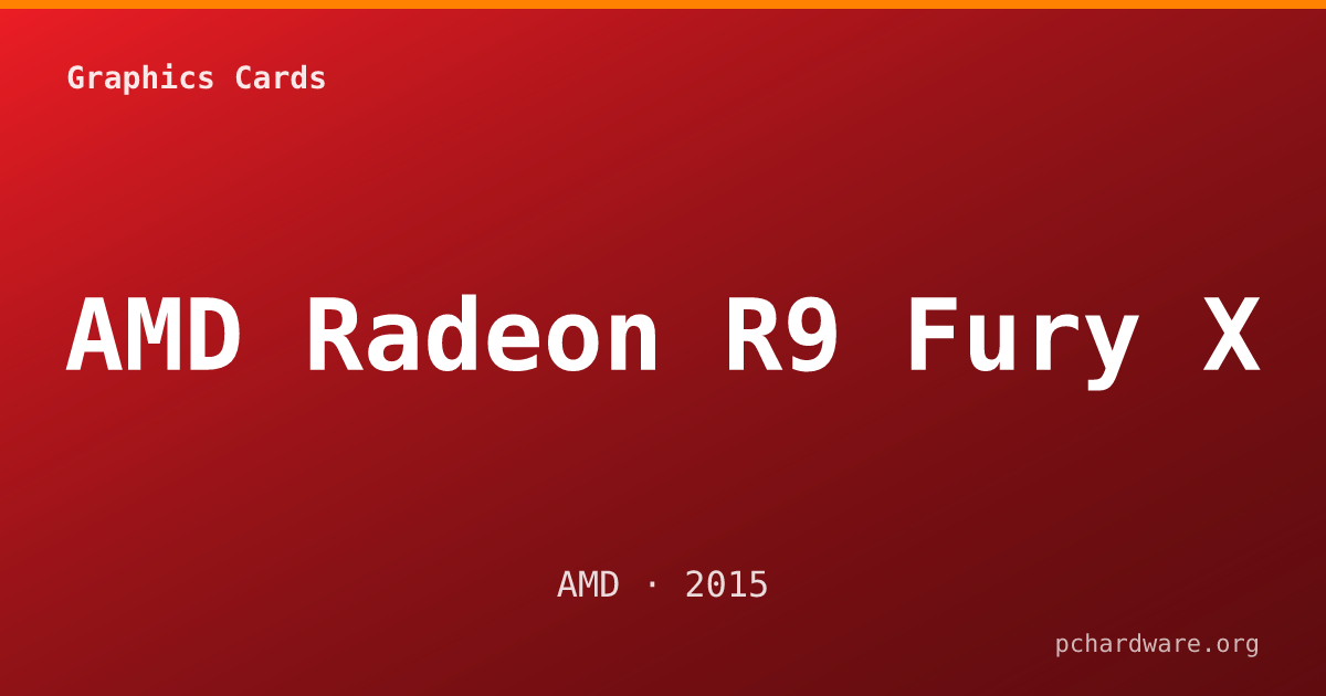 AMD Radeon R9 Fury X card