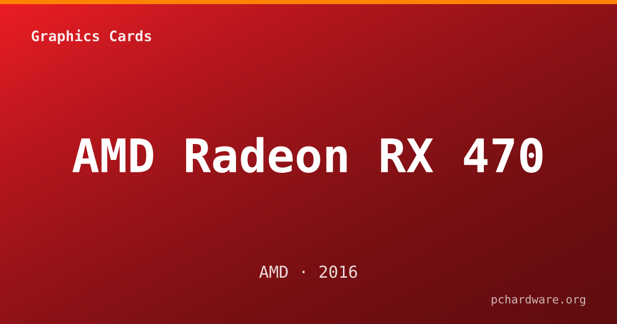 AMD Radeon RX 470 card