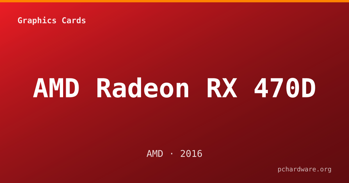 AMD Radeon RX 470D card