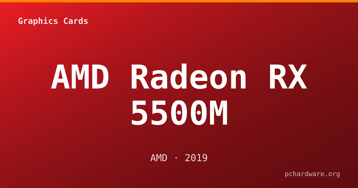 AMD Radeon RX 5500M card