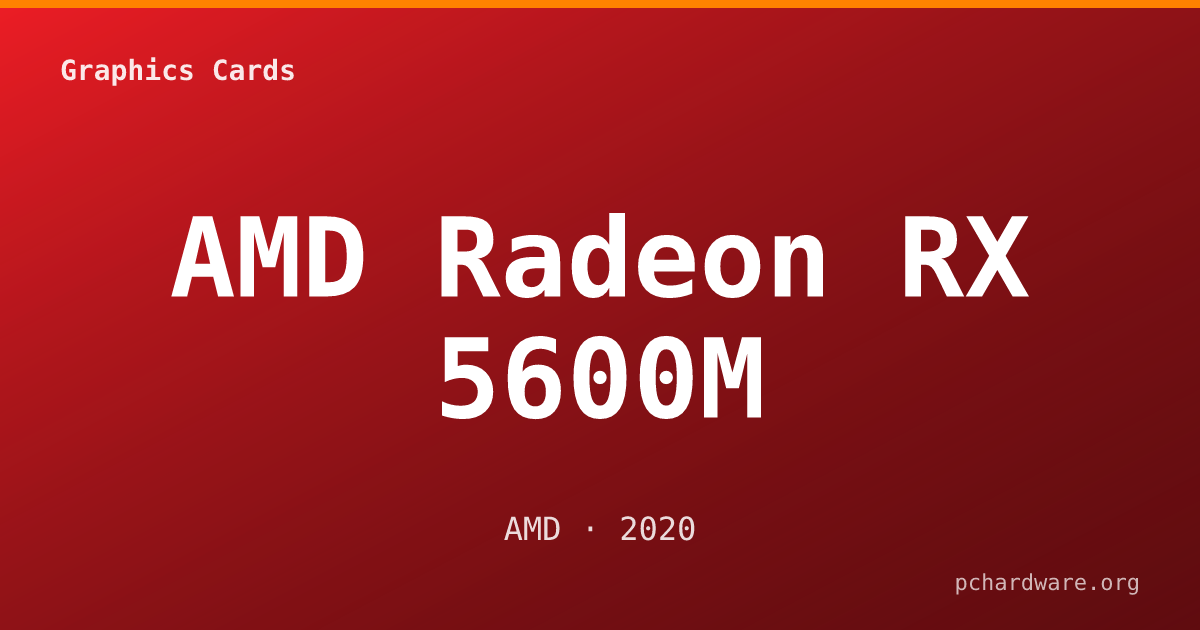 AMD Radeon RX 5600M card