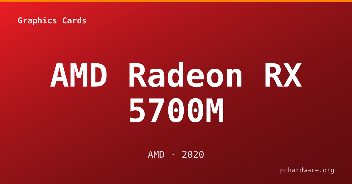 AMD Radeon RX 5700M card