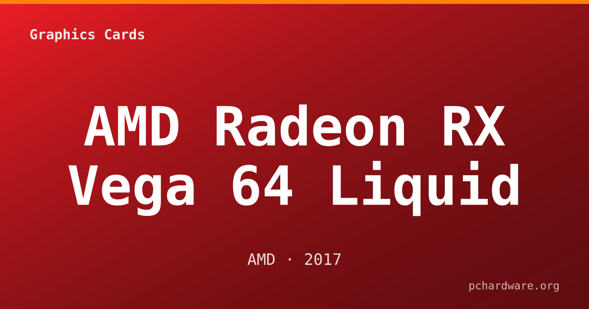 AMD Radeon RX Vega 64 Liquid card
