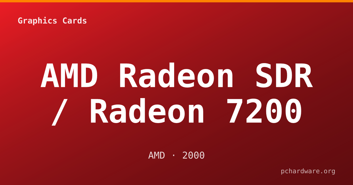 AMD Radeon SDR / Radeon 7200 card