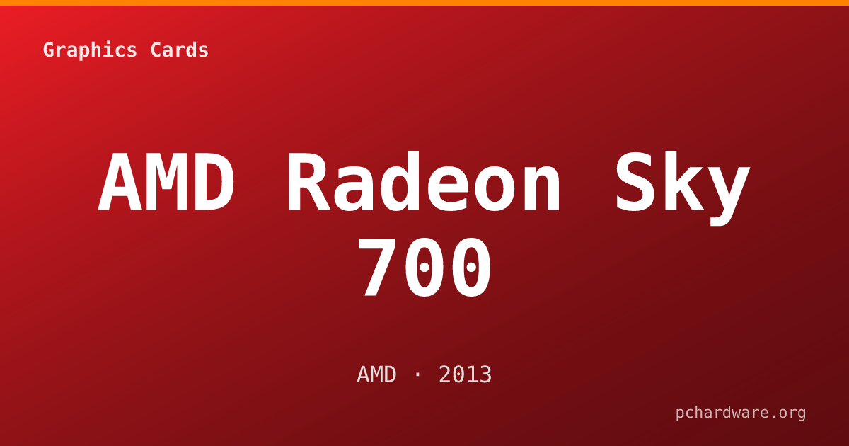 AMD Radeon Sky 700 card