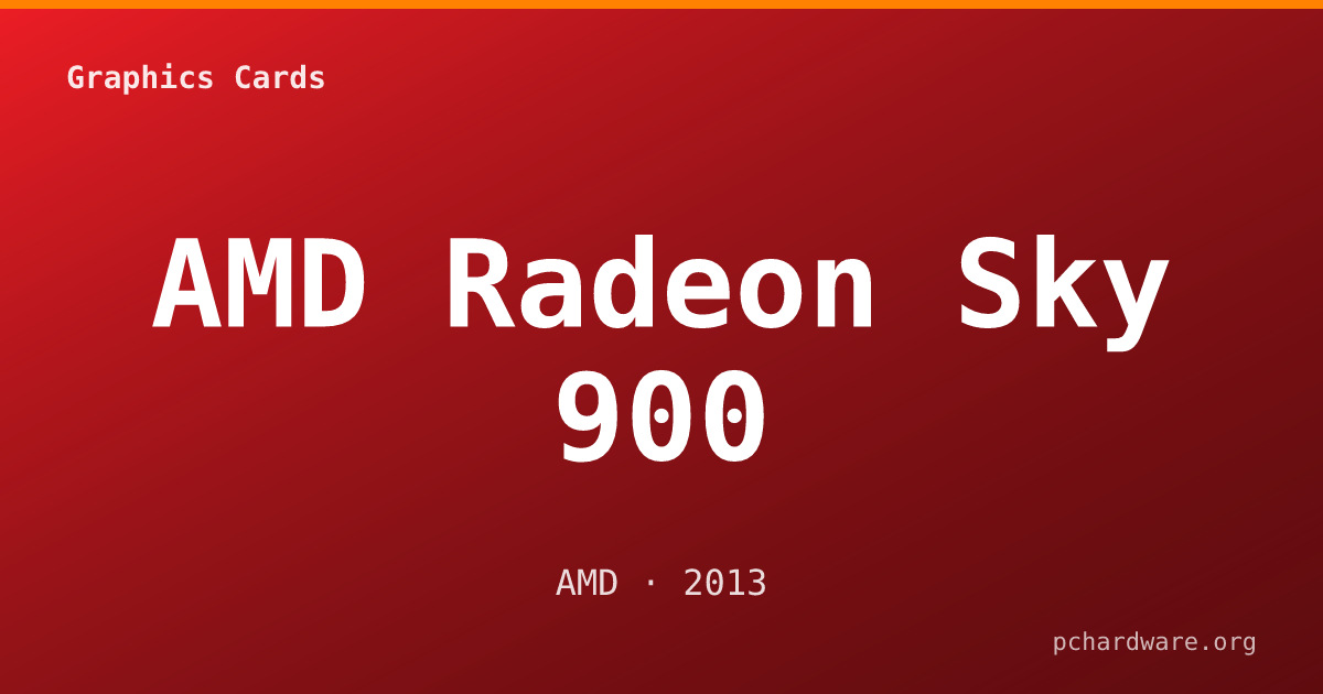 AMD Radeon Sky 900 card