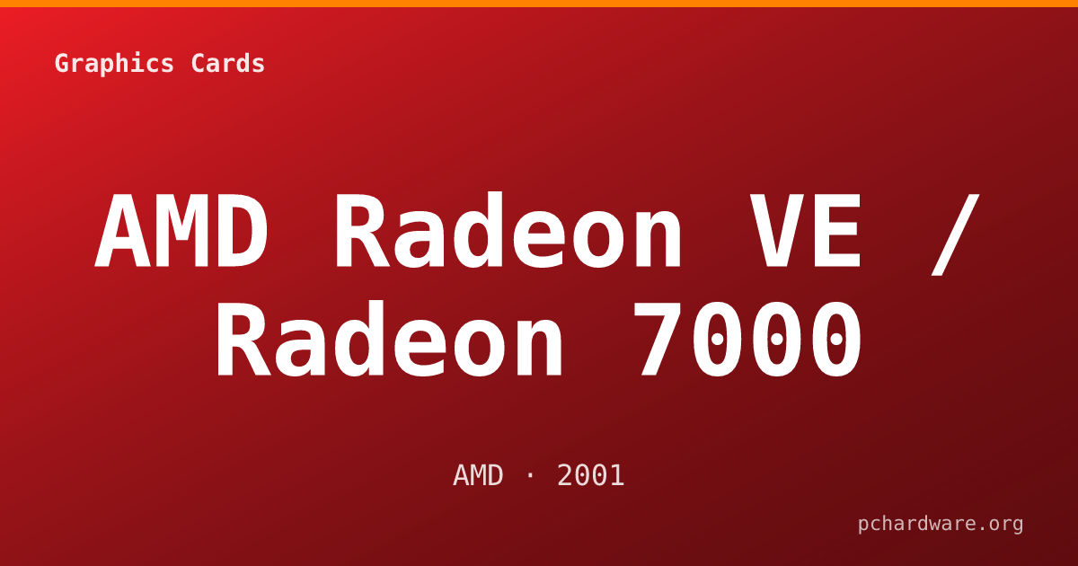 AMD Radeon VE / Radeon 7000 card