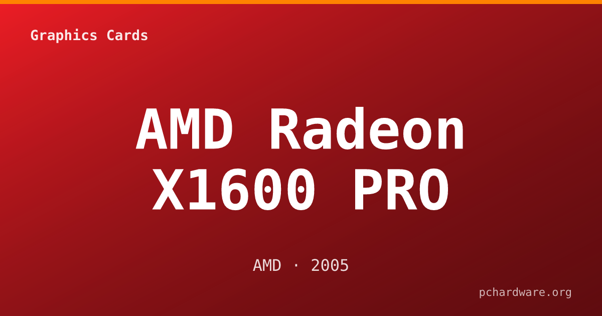 AMD Radeon X1600 PRO card