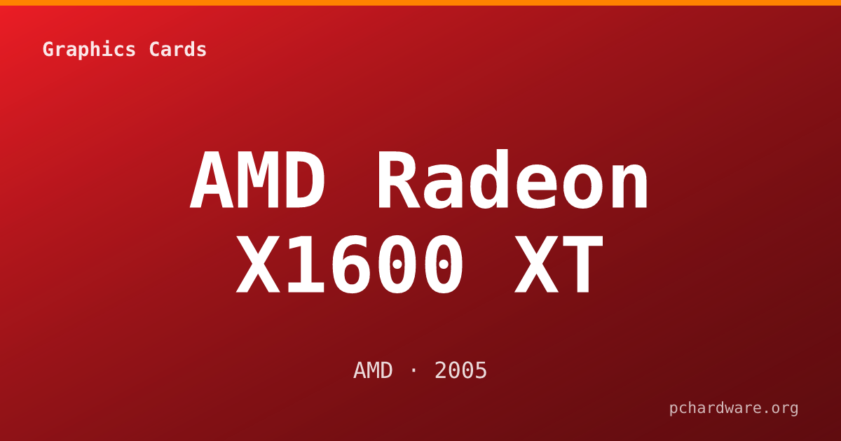 AMD Radeon X1600 XT card