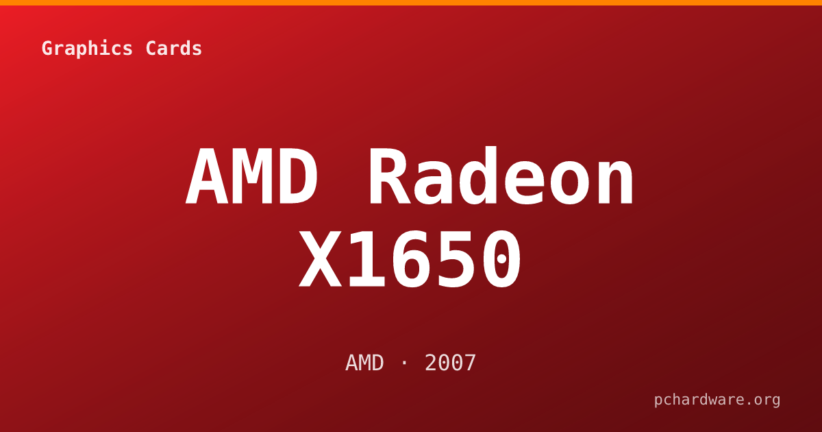 AMD Radeon X1650 card