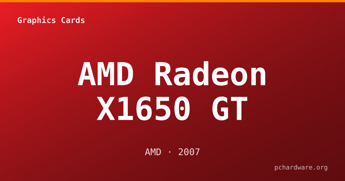 AMD Radeon X1650 GT card
