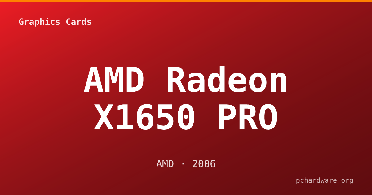 AMD Radeon X1650 PRO card