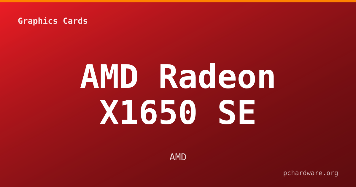 AMD Radeon X1650 SE card