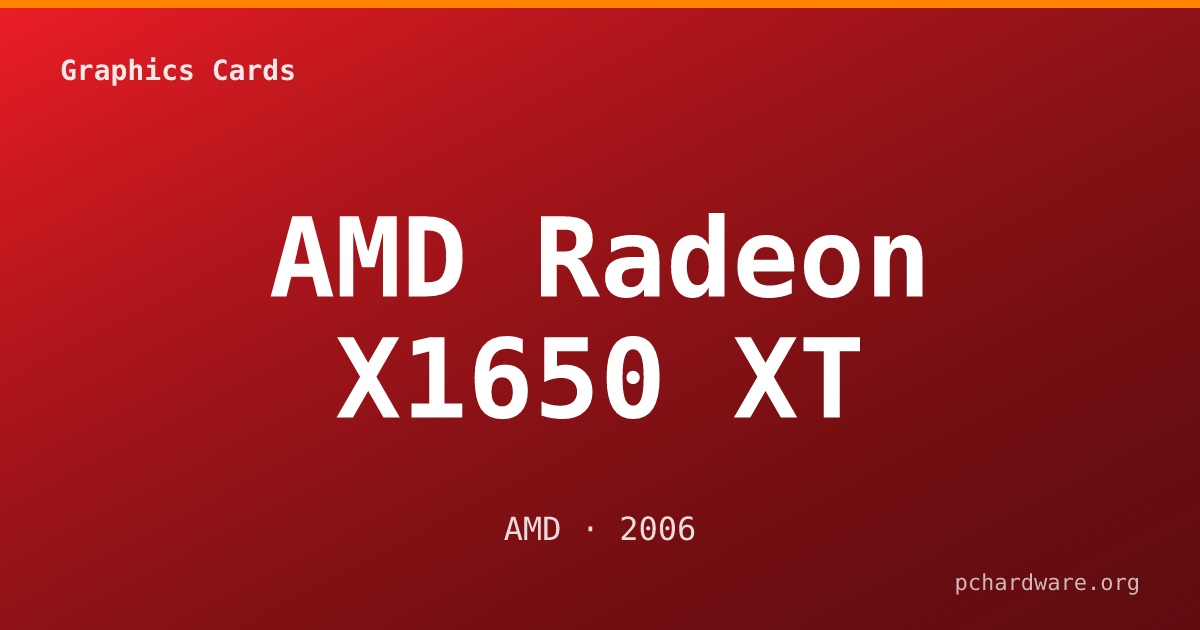 AMD Radeon X1650 XT card