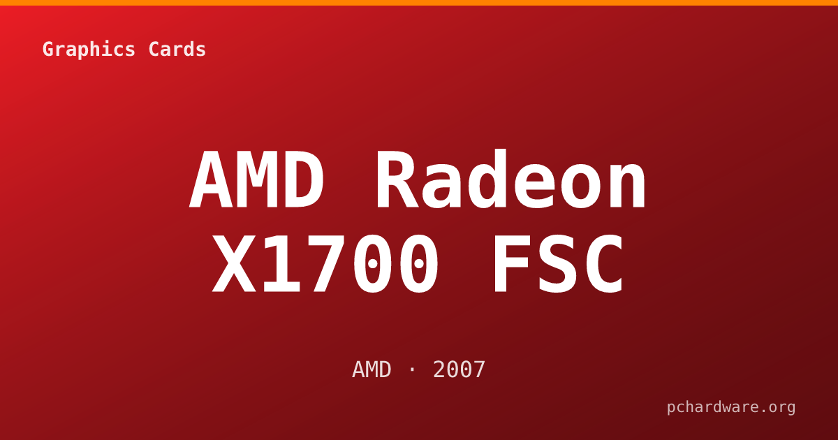 AMD Radeon X1700 FSC card