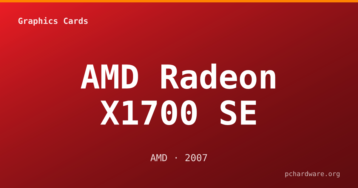 AMD Radeon X1700 SE card