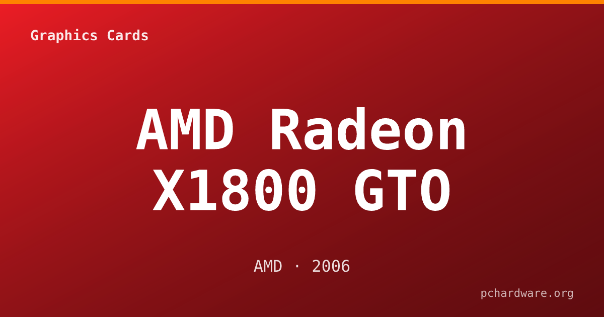 AMD Radeon X1800 GTO card