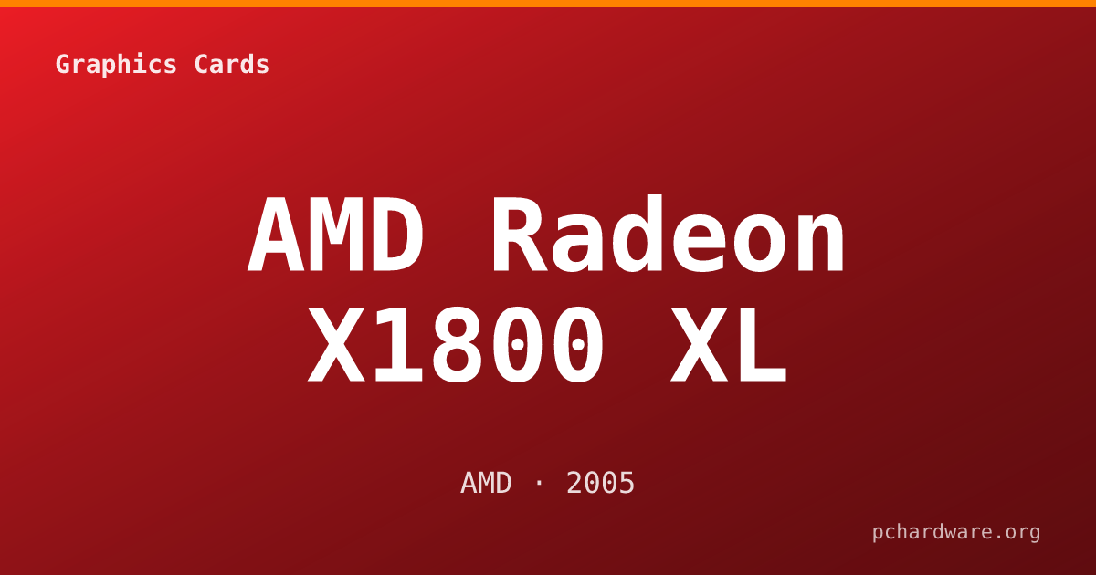 AMD Radeon X1800 XL card
