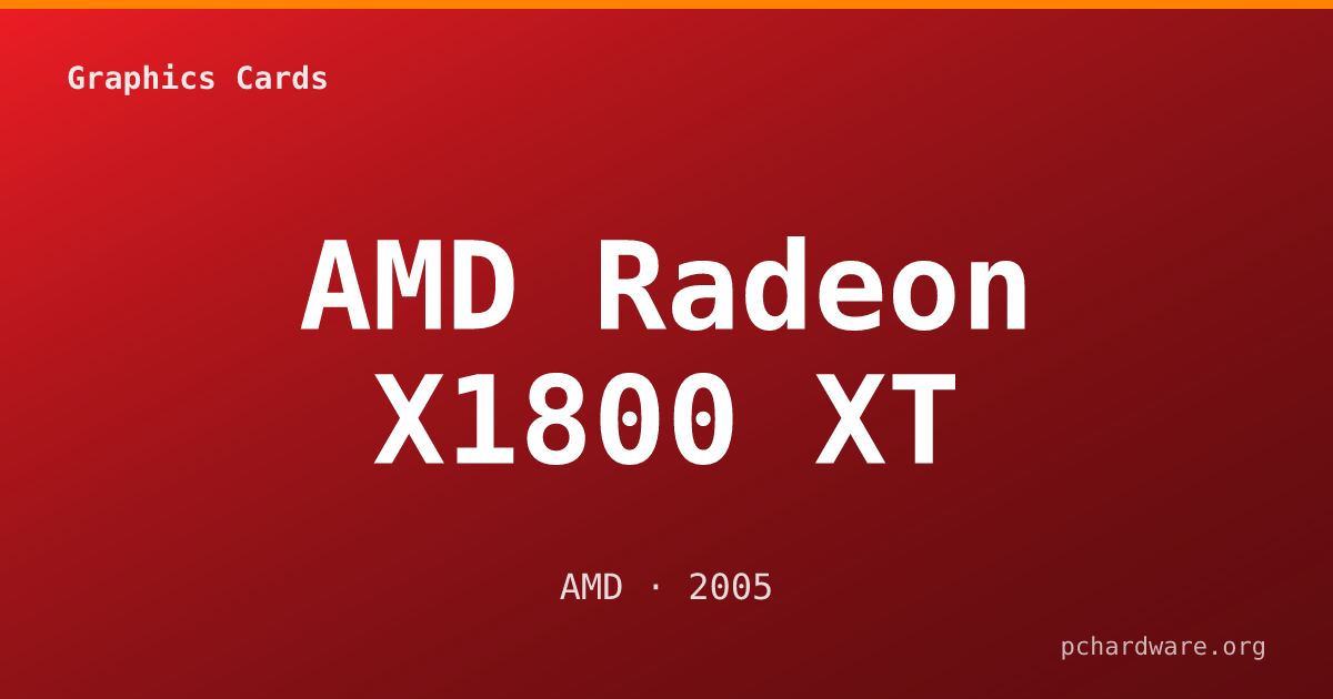 AMD Radeon X1800 XT card
