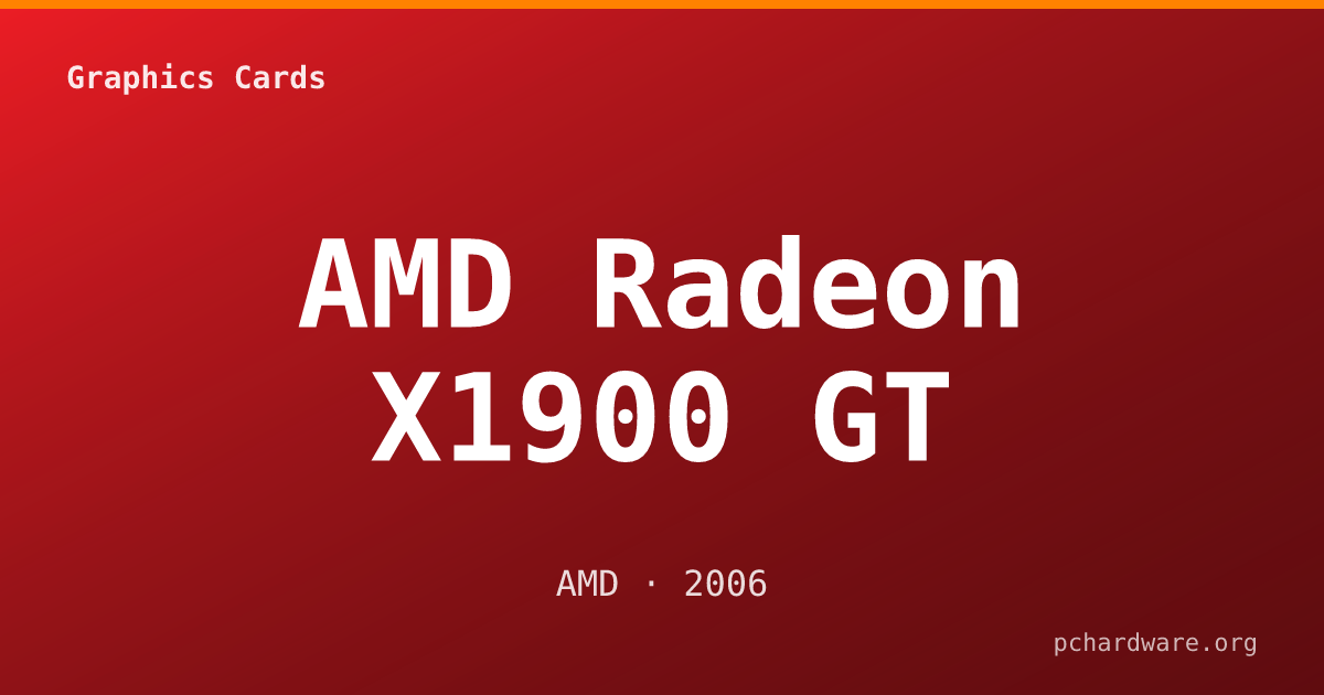 AMD Radeon X1900 GT card