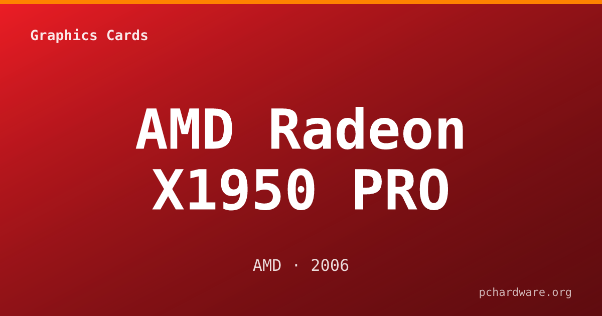 AMD Radeon X1950 PRO card