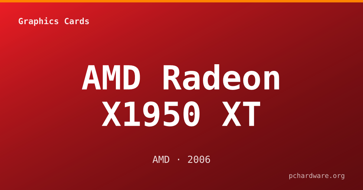 AMD Radeon X1950 XT card
