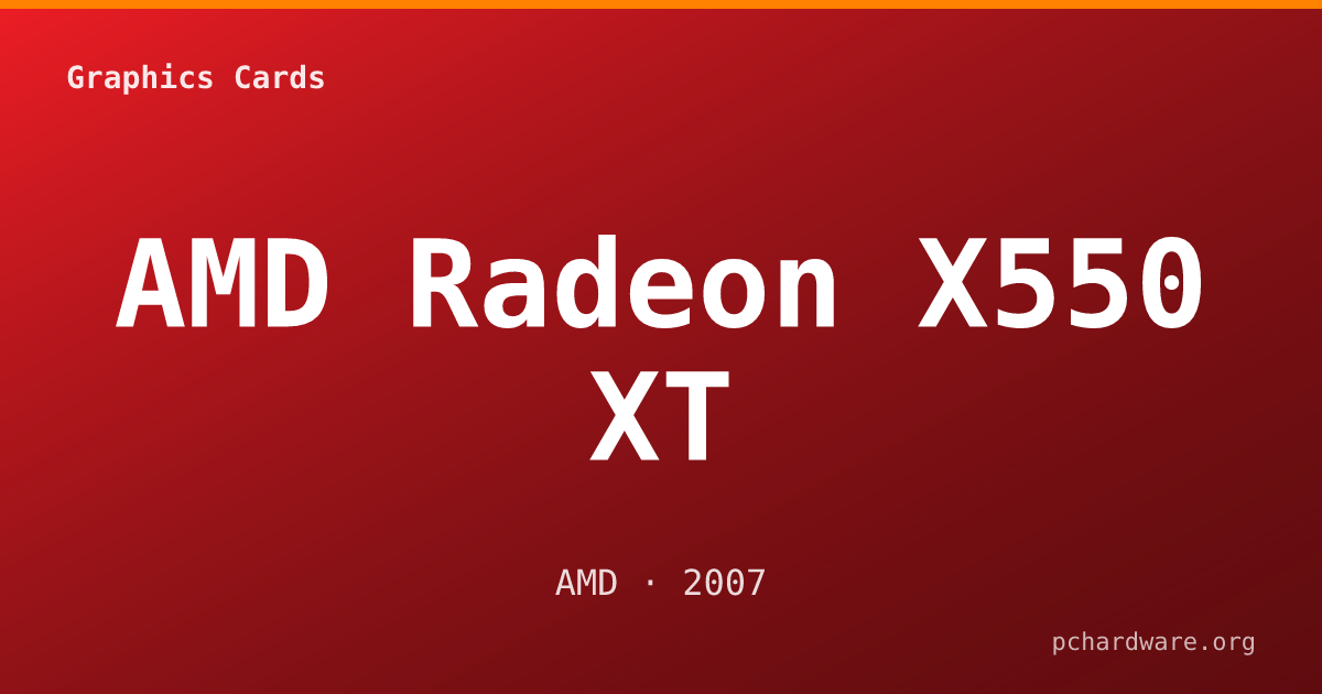 AMD Radeon X550 XT card