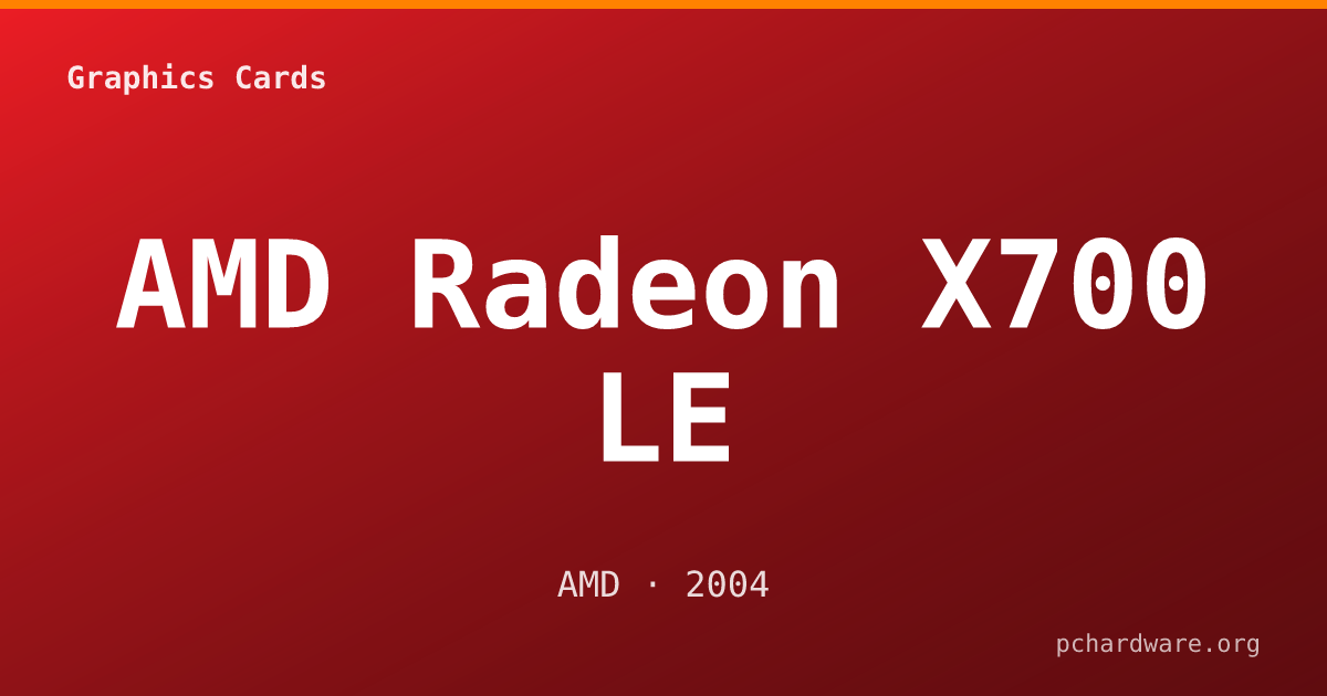 AMD Radeon X700 LE card