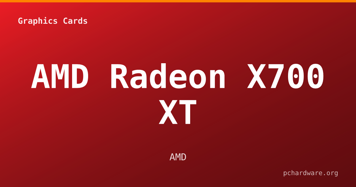 AMD Radeon X700 XT card