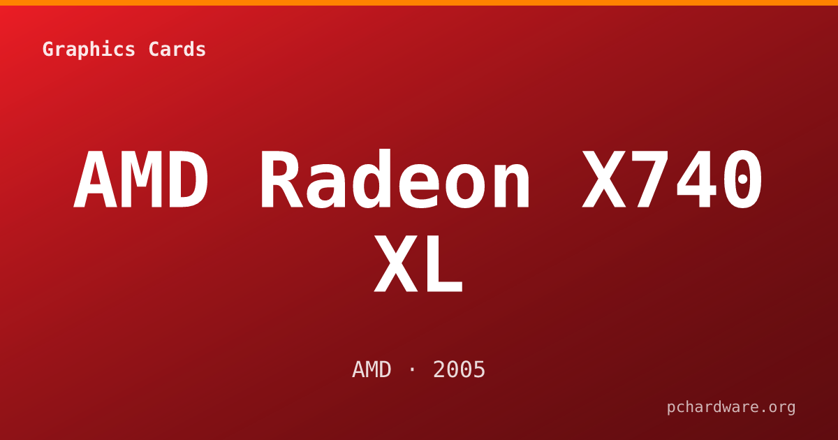 AMD Radeon X740 XL card
