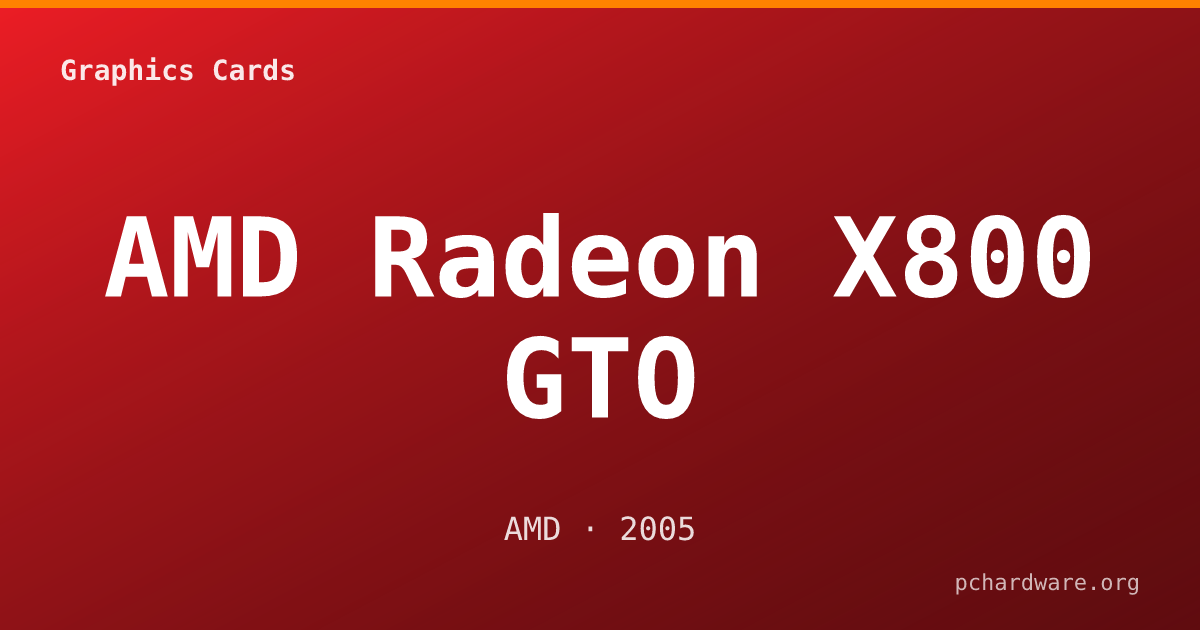 AMD Radeon X800 GTO card