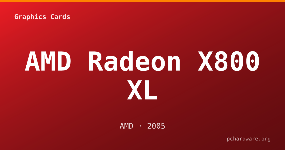 AMD Radeon X800 XL card