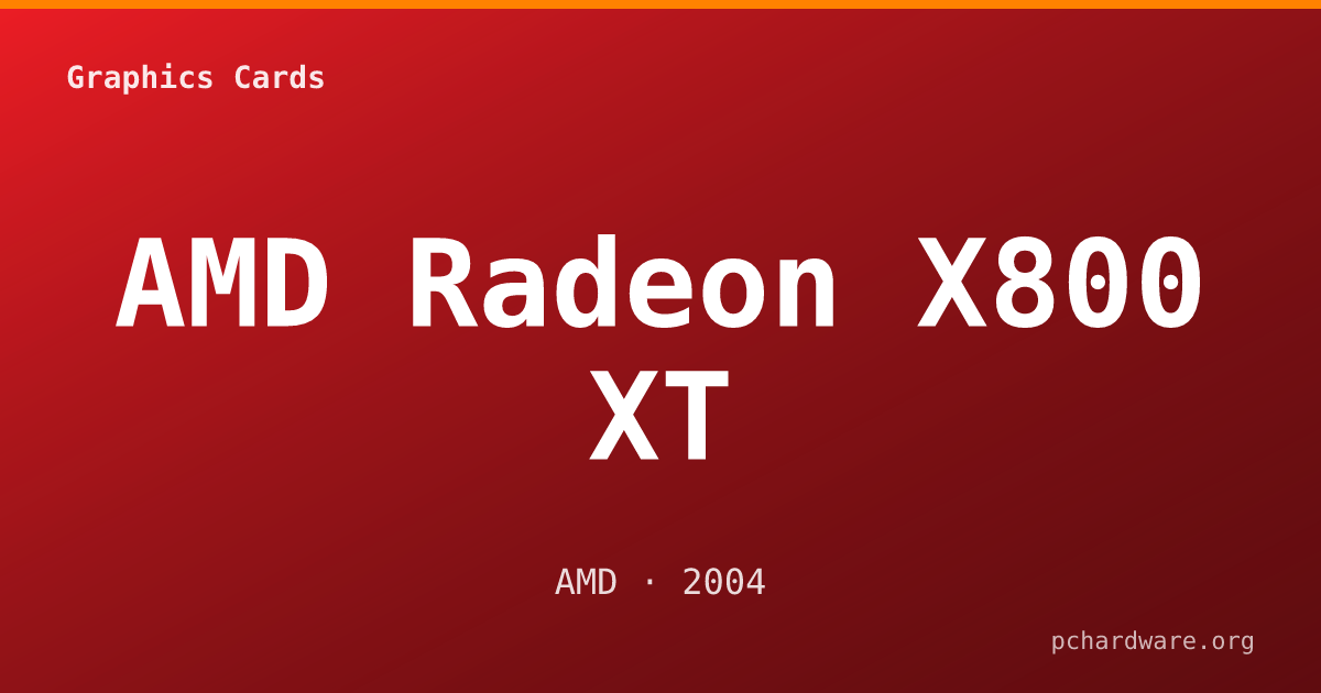 AMD Radeon X800 XT card
