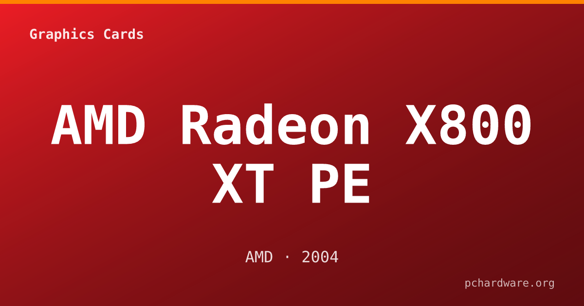 AMD Radeon X800 XT PE card