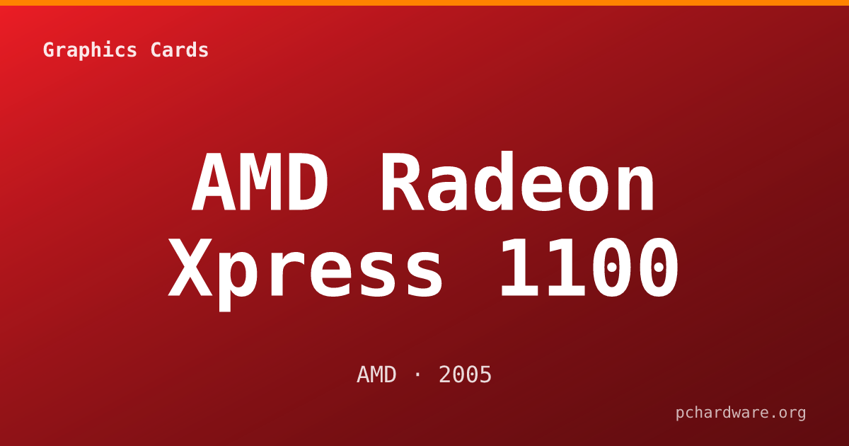 AMD Radeon Xpress 1100 card