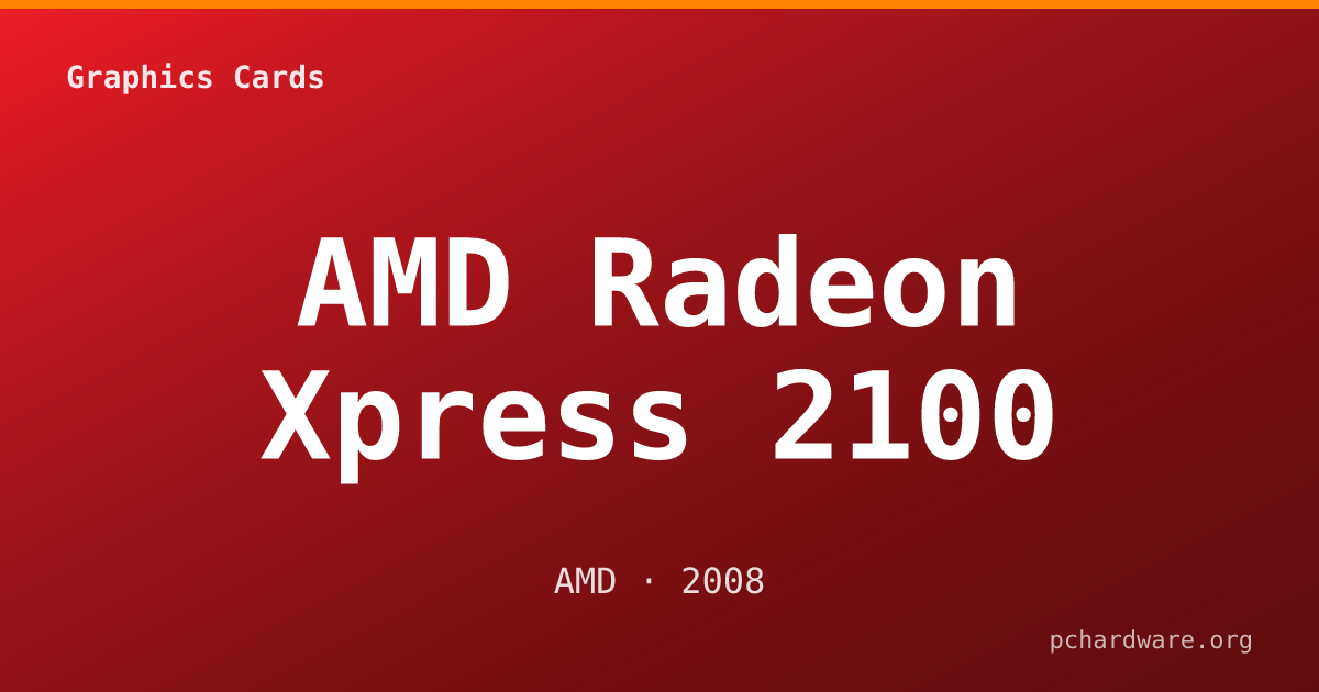 AMD Radeon Xpress 2100 card